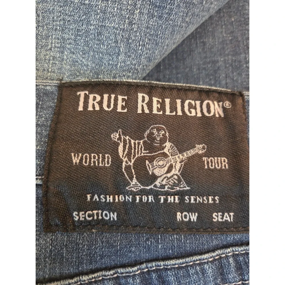 True Religion Jeans Men's 36x34 Rocco Relaxed Skinny Stretch No Flap Whiskers‎